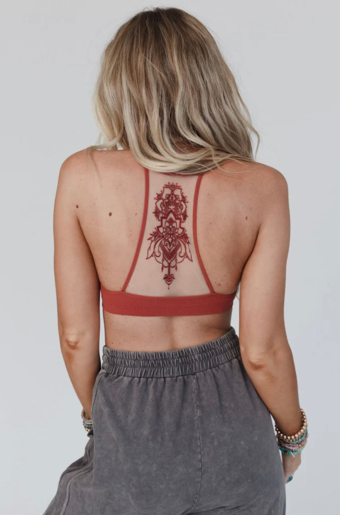 Tattoo Illusion Bra Top - Yoga Bitch
