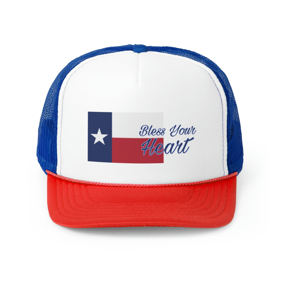 Bless Your Heart Texas Flag Trucker Hat - Yoga Bitch
