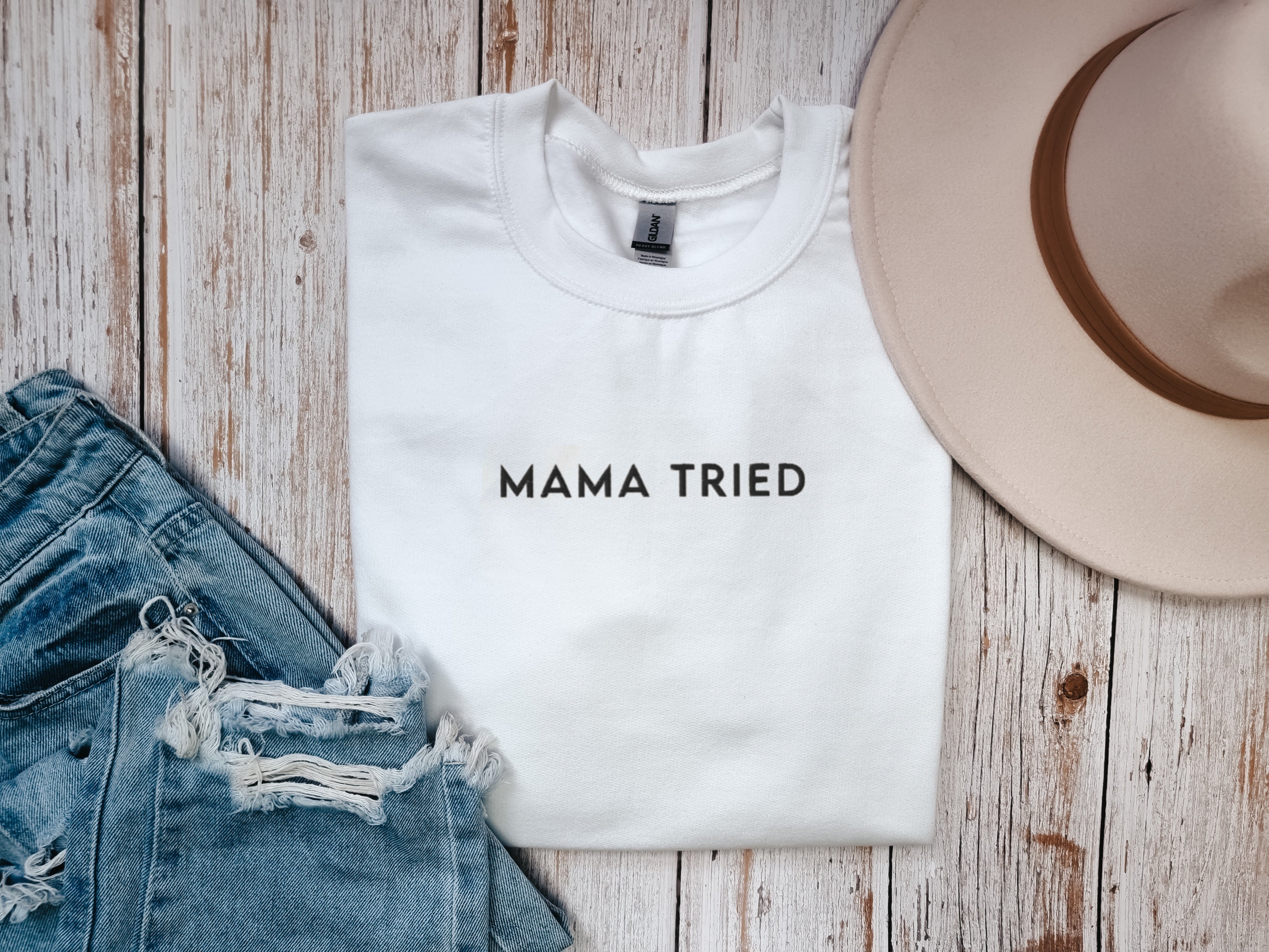 Mama Tried Crew Neck Sweatshirt - Yoga Bitch