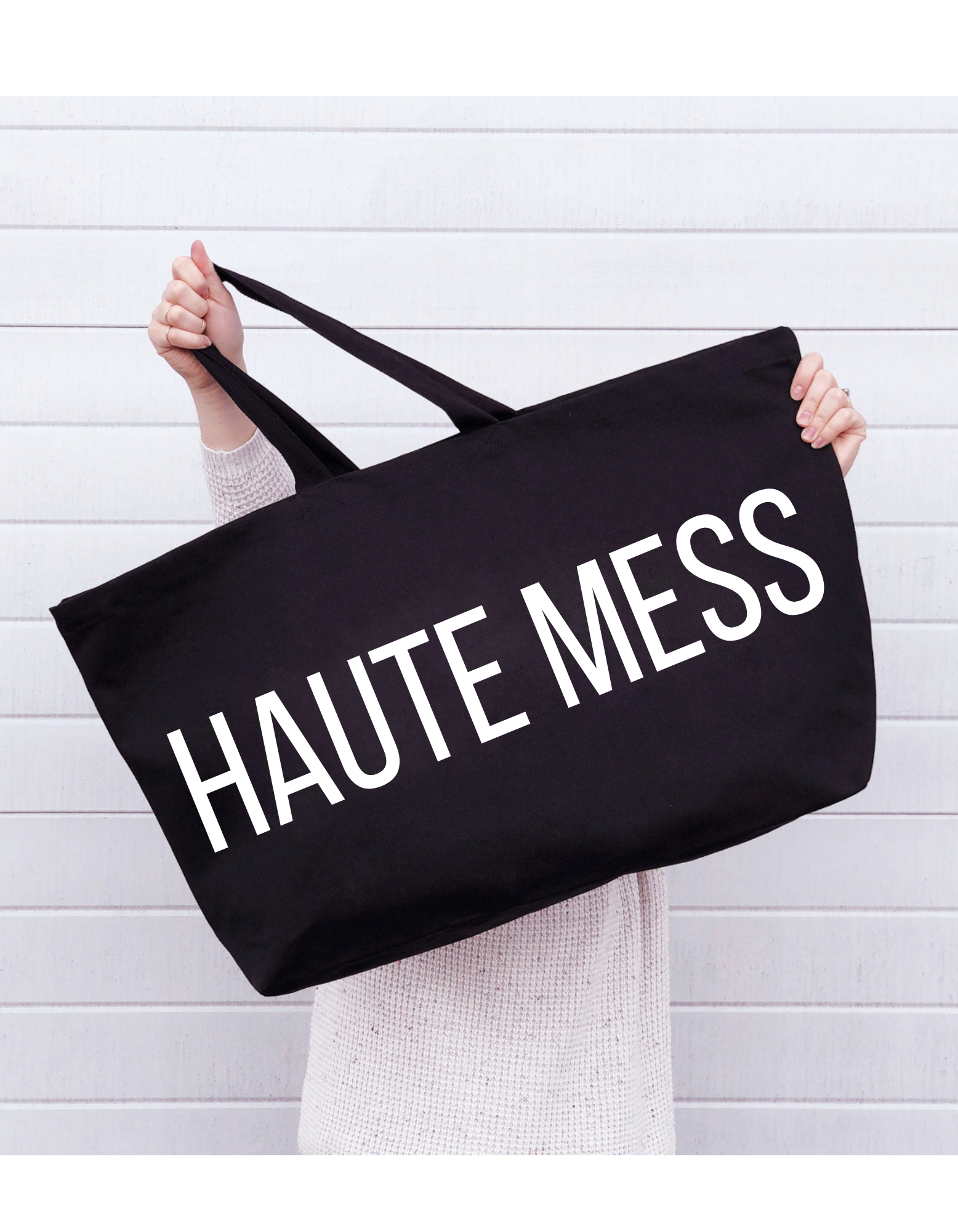 Haute Mess Oversized Canvas Weekender Bag - Yoga Bitch