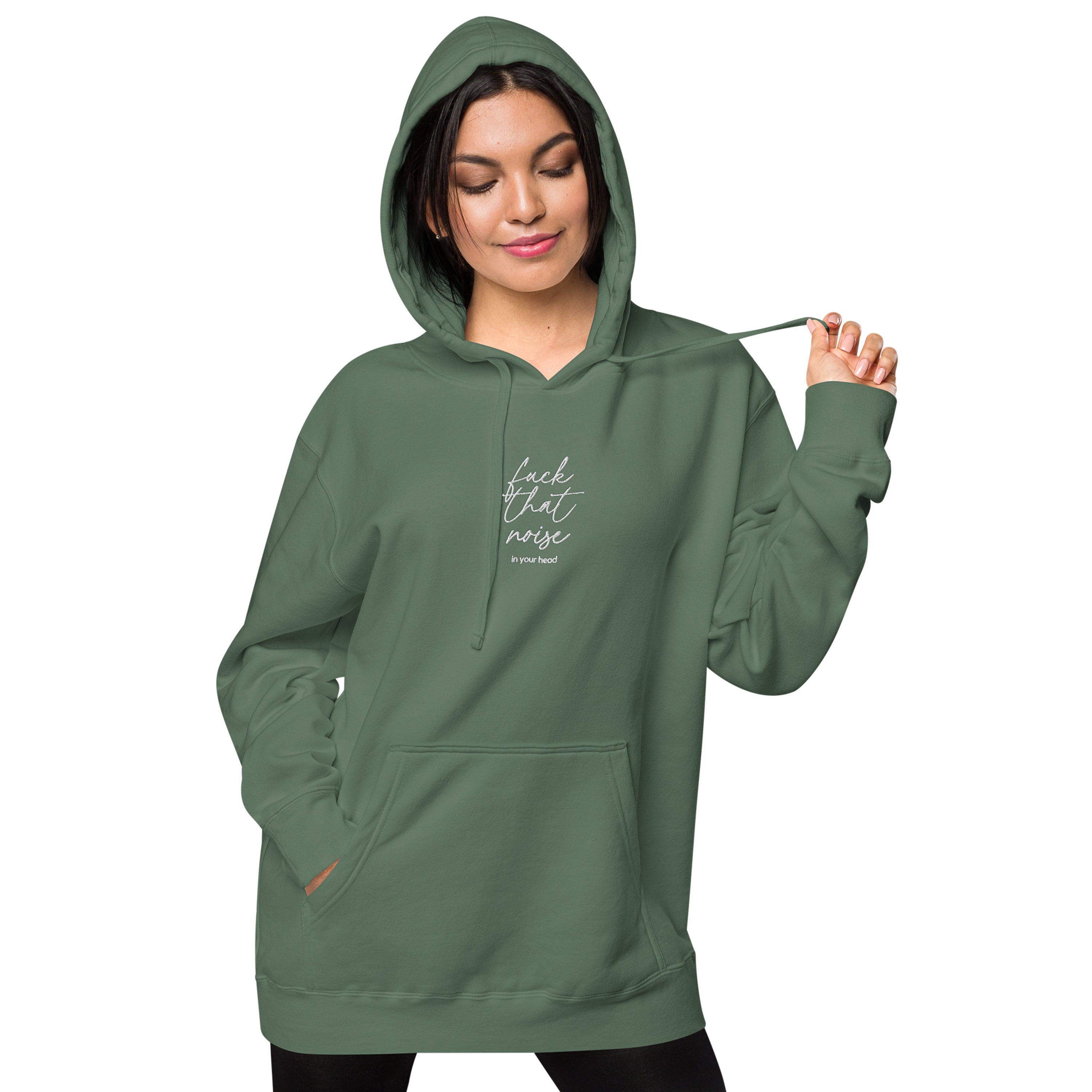 Fuck That Noise In Your Head Oversize Throwback Hoodie - Yoga Bitch