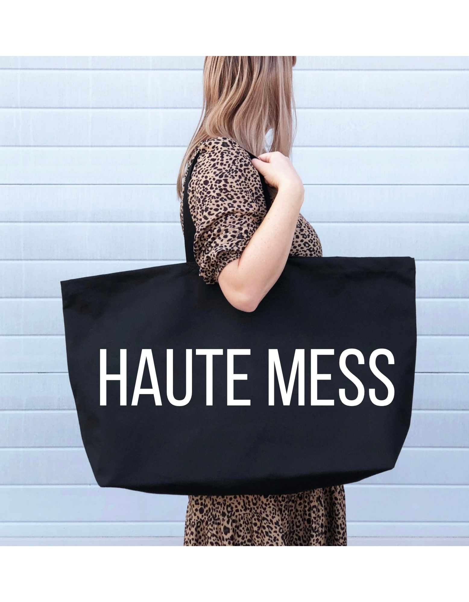 Haute Mess Oversized Canvas Weekender Bag - Yoga Bitch